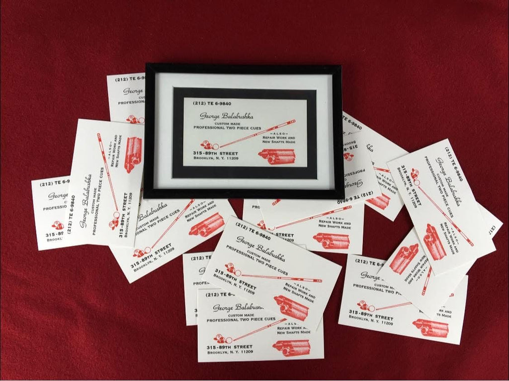 Original George Balabushka Business Card